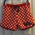 Disney Bottoms | Girls Minnie Mouse Disney Shorts Size L | Color: Red/White | Size: Lg