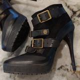 Burberry Shoes | Burberry High Heeled Leather Booties Boots 41 Eu | Color: Black | Size: 10.5 - 11 Us. 41 Eu