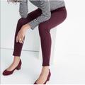 Madewell Jeans | 9" High-Rise Skinny Jeans: Garment-Dyed Edition 25 | Color: Purple/Red | Size: 25
