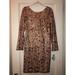 Jessica Simpson Dresses | Jessica Simpson “Copper Sequin Long Sleeve Dress” | Color: Cream/Tan | Size: 12