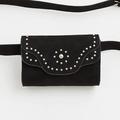 Torrid Bags | Black Studded Faux Suede Belt Bag New Torrid W/Tag | Color: Black | Size: Os