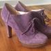 Anthropologie Shoes | Anthro | Luiza Barcelos Suede Platform Bootie | Color: Purple | Size: 9