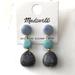 Madewell Jewelry | Madewell Stacked Stones Statement Earrings Nwt | Color: Blue/Gold/Red/Silver | Size: 2” Length