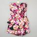 Jessica Simpson Dresses | Jessica Simpson Floral Strapless Peplum Romper M | Color: Black/Pink | Size: M