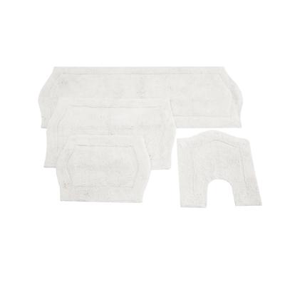 Waterford 4-Pc. Bath Rug Set Blue by Home Weavers Inc in White (Size 4 RUG SET)