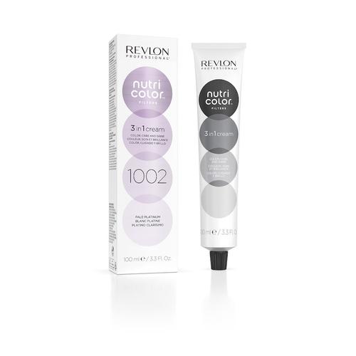 Revlon Professional – Nutri Color Filters 3 in 1 Cream Nr. 1002 – Platin Haartönung 100 ml Grau