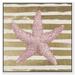 Oliver Gal Glitter Starfish Marine Life - Print on Canvas Metal in Pink | 40 H x 40 W x 1.5 D in | Wayfair 26145_40x40_CANV_WFL