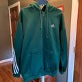 Adidas Jackets & Coats | Green Adidas Quarter-Zip Hoodie | Color: Green | Size: M