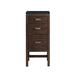 "Addison 15"" Base Cabinet With Drawers - Mid Century Acacia With 3 CM Charcoal Soapstone Quartz Top - James Martin E444-BC15-MCA-3CSP"