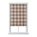 Wide Width Cordless Plaid Flat Roman Shade by Whole Space Industries in Willow (Size 23" W 64" L)