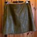 Free People Skirts | Free People Mini Skirt Size 12 Faux Leather Olive | Color: Brown | Size: 12