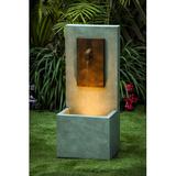 Trent Austin Design® Metzinger Cement Patio Fountain w/ Light | 35.4 H x 14.8 W x 12 D in | Wayfair 4BA3D22DC84D4164862A7C122180B1AD