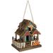 Millwood Pines Parmley Lake Front Cottage 9 in x 9 in x 6.5 in Birdhouse Wood in Brown | 9 H x 8.8 W x 6.25 D in | Wayfair
