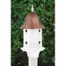 Gracie Oaks Karstens Pure Copper 27 in x 18 in x 18 in Birdhouse Wood/Metal in Brown/White | 27 H x 18 W x 18 D in | Wayfair