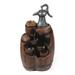 August Grove® Resin Water Pump & Large Whiskey-Barrel Patio Fountain | 28.7 H x 14.6 W x 10.2 D in | Wayfair 005F3A06FBD045A0BE321602A800B0FA