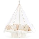 Deluxe TiiPii Bed w/ Sunbrella Fabric, 6ft Large in White | 68.8 H x 70.7 W x 70.7 D in | Wayfair DXB1800PS