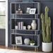 Everly Quinn Camylle Standard Bookcase Wood in Gray | 59.5 H x 34.6 W x 11.75 D in | Wayfair A012CE27AB0A40BDA0B6850B3BE8BC5E