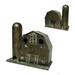 Williston Forge Warkworth Barn & Silo Feeder 14 in x 15.5 in x 6 in Birdhouse Metal in Brown | 14 H x 15.5 W x 6.25 D in | Wayfair