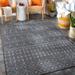 Black 30 x 0.01 in Indoor/Outdoor Area Rug - Loon Peak® Isaha Geometric Indoor/Outdoor Use Area Rug | 30 W x 0.01 D in | Wayfair