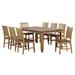 Sunset Trading Brook 9 Piece Extendable Table Dining Set - Sunset Trading DLU-BR4272-C60-PW9PC