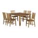 Sunset Trading Brook 7 Piece Extendable Table Dining Set - Sunset Trading DLU-BR4272-C60-PW7PC