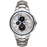 Solar Coutura Chronograph Stainless Steel Bracelet Watch 44mm - Blue - Seiko Watches