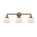 Innovations Lighting Bruno Marashlian Large Bell 32 Inch 3 Light Bath Vanity Light - 205BB-BPBK-HRBK-G71