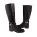 Michael Kors Shoes | Michael Kors Bryce Black Leather Tall Riding Boots | Color: Black | Size: 7.5