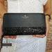 Kate Spade Bags | Kate Spade Neda Greta Court Black Glitter Wallet | Color: Black | Size: See Measurements