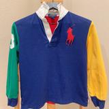 Polo By Ralph Lauren Shirts & Tops | Big Pony Mesh Long-Sleeve Polo-Multi Color | Color: Blue/Red | Size: Mb