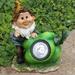 Trinx Cute Gnome w/ Pepper Solar Light Resin/Plastic in Green | 7.7 H x 7 W x 5 D in | Wayfair 22622B258DCF438E9F2C02F5D5879A3F