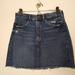 Zara Skirts | H&M Jean Skirt, Frayed Ends, Distressed, Sz. 9/10 | Color: Blue/White | Size: 10