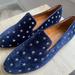 J. Crew Shoes | J. Crew Velvet Loafers | Color: Blue/Gold | Size: 6