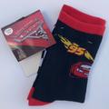 Disney Accessories | Disney Pixar Cars Lightning Mcqueen Socks Nwt 4/6 | Color: Black/Red | Size: Youth 4 - 6