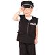 Pretend to Bee : Kids Police Officer Fancy Dress Set Polizeibeamter Kostüm für Kinder, Black, 3-5 Years