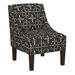 Side Chair - Red Barrel Studio® Brazoban 24" Wide Side Chair Wood/Fabric in Gray/Black/Brown | 34 H x 24 W x 29 D in | Wayfair