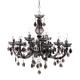 LITECRAFT Marie Therese Chandelier Crystal Effect 9 Arm with LED Bulbs - Smoke