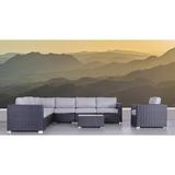 Joss & Main Frissell Wicker Fully Assembled 7 - Person Seating Group w/ Cushions in Black | Outdoor Furniture | Wayfair