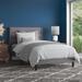 Mercury Row® Scarlett Platform Bed w/ Triple-Lined Headboard Upholstered/Polyester in Gray | 42.13 H x 45.67 W x 83.27 D in | Wayfair