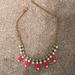 J. Crew Jewelry | Jcrew Bejeweled Necklace | Color: Gray/Pink | Size: Os