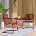 Hashtag Home Burley Patio Chair, Stainless Steel in Red | 31.5 H x 21.75 W x 21 D in | Wayfair 0DD47A529BCB4F3FB5E1F2F7827C8364