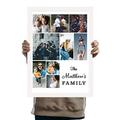 Personalised Family Collage Photo Upload Framed Print in A3 or A4 size, Black or White (White, A3)