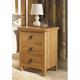 SB19 Wiltshire Oak 3 Drawer Bedside Storage Drawer Bed Light Oak Bedside Cabinet.