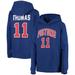 Youth Mitchell & Ness Isiah Thomas Blue Detroit Pistons Hardwood Classics Name Number Pullover Hoodie