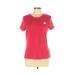 Croft & Barrow Short Sleeve T-Shirt: Red Print Tops - Women's Size Large