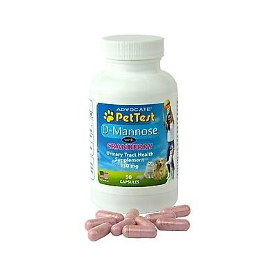 PetTest D-Mannose Urinary Tract Health Cranberry Dog & Cat Supplement, 90 count
