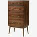 Montage Mid-Century 4 Drawer Chest by 4D Concepts in Walnut