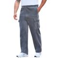 Men's Big & Tall Explorer Plush Fleece Cargo Pants by KingSize in Steel (Size 8XL)