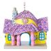 Disney Holiday | 1 Leftminnie Mouse Toon Town House Ornament Disneyland | Color: Purple/Yellow | Size: 3 3/4'' H X 4 1/4'' W X 2 3/4'' D