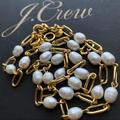 J. Crew Jewelry | J. Crew Freshwater Pearl Chain Necklace | Color: Cream/Gold | Size: Os